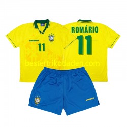Fußballtrikot Brasilien Romario 11 Retro Heim Trikot Home 1994 Kurzarm für Kinder