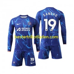 Fußballtrikot Chelsea Sancho 19 Heim Trikot Home 2024-2025 Langarm für Kinder