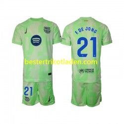 Fußballtrikot FC Barcelona F DE JONG 21 Ausweich Trikot 3rd 2024-2025 Kurzarm für Kinder