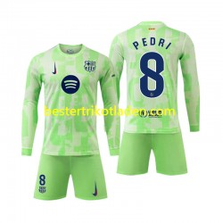 Fußballtrikot FC Barcelona Pedri 8 Ausweich Trikot 3rd 2024-2025 Langarm für Kinder