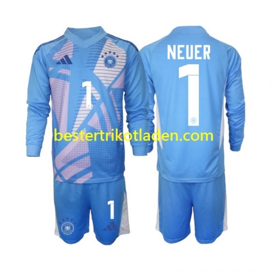 Fußballtrikot Deutschland Manuel Neuer 1 Torwart Viertes trikot 2024-2025 Langarm für Kinder