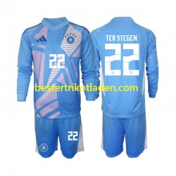 Fußballtrikot Deutschland Ter Stegen 22 Torwart Viertes trikot 2024-2025 Langarm für Kinder