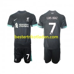 Fußballtrikot Liverpool Luis Diaz 7 Auswärts Trikot Away 2024-2025 Kurzarm für Kinder