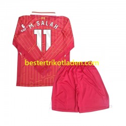 Fußballtrikot Liverpool M Salah 11 Heim Trikot Home 2024-2025 Langarm für Kinder