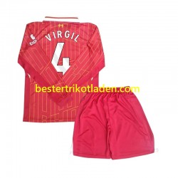 Fußballtrikot Liverpool Virgil 4 Heim Trikot Home 2024-2025 Langarm für Kinder