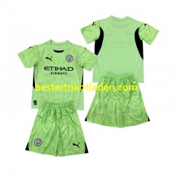 Fußballtrikot Manchester City 2 Torwart Viertes trikot 2024-2025 Kurzarm für Kinder