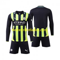 Fußballtrikot Manchester City Auswärts Trikot Away 2024-2025 Langarm für Kinder