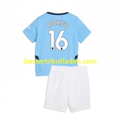 Fußballtrikot Manchester City RODRIGO 16 Heim Trikot Home 2024-2025 Kurzarm für Kinder