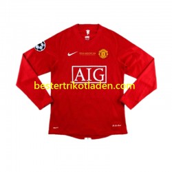 Fußballtrikot Manchester United Cristiano Ronaldo 7 Champion League 2007 Retro Heim Trikot Home Langarm für Herren