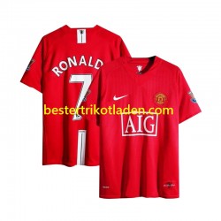 Fußballtrikot Manchester United Cristiano Ronaldo 7 Champion League 2007 Retro Heim Trikot Home Kurzarm für Herren