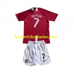Fußballtrikot Manchester United Cristiano Ronaldo 7 Champion League 2007 Retro Heim Trikot Home Kurzarm für Kinder