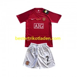 Fußballtrikot Manchester United Cristiano Ronaldo 7 Champion League 2007 Retro Heim Trikot Home Kurzarm für Kinder
