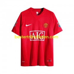 Fußballtrikot Manchester United 2007 Retro Heim Trikot Home Langarm für Herren