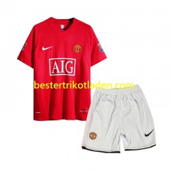 Fußballtrikot Manchester United 2007 Retro Heim Trikot Home Kurzarm für Kinder