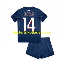 Fußballtrikot Paris Saint-Germain Desire Doue 14 Heim Trikot Home 2024-2025 Kurzarm für Kinder