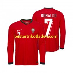 Fußballtrikot Portugal Ronaldo 7 Heim Trikot Home Euro 2024 Langarm für Herren