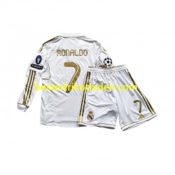 Fußballtrikot Real Madrid Cristiano Ronaldo 7 Heim Trikot Home 2011 Langarm für Kinder