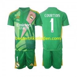 Fußballtrikot Real Madrid Thibaut Courtois 1 Torwart Ausweich Trikot 3rd 2024-2025 Kurzarm für Kinder