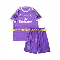 Fußballtrikot Real Madrid 2016 Retro Auswärts Trikot Away Kurzarm für Kinder