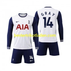 Fußballtrikot Tottenham Spurs Gray 14 Heim Trikot Home 2024-2025 Langarm für Kinder