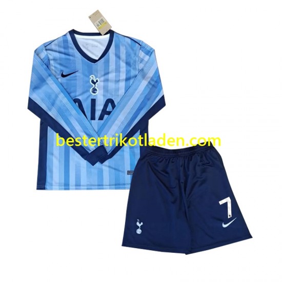 Fußballtrikot Tottenham Spurs Son 7 Auswärts Trikot Away 2024-2025 Langarm für Kinder