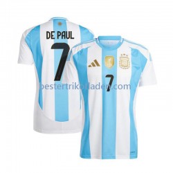 Fußballtrikot Argentinien De Paul 7 Heim Trikot Home 2024 Kurzarm für Herren