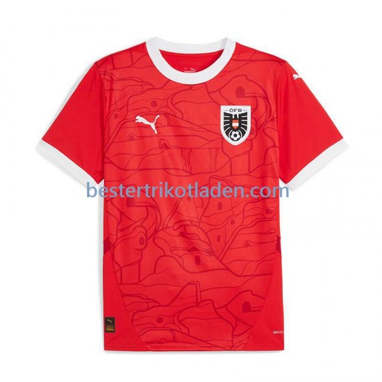 Fußballtrikot Österreich Heim Trikot Home Euro 2024 Kurzarm für Herren