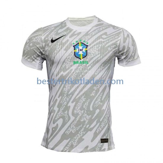 Fußballtrikot Brasilien Torwart Heim Trikot Home 2024 Kurzarm für Herren