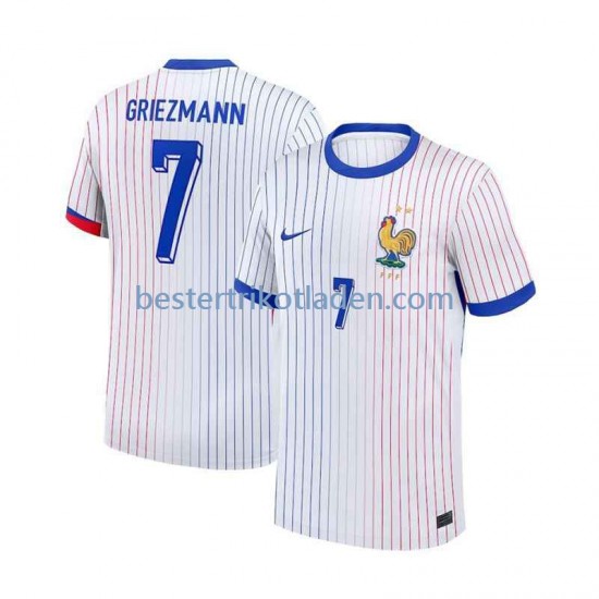 Fußballtrikot Frankreich Antoine Griezmann 7 Auswärts Trikot Away Euro 2024 Kurzarm für Herren