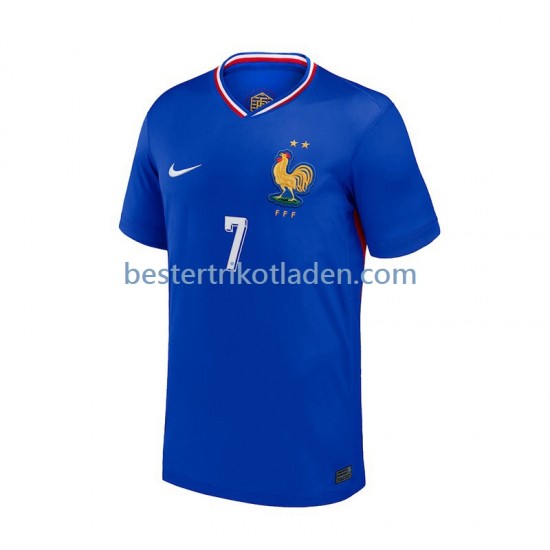 Fußballtrikot Frankreich Antoine Griezmann 7 Heim Trikot Home Euro 2024 Kurzarm für Herren