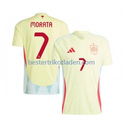 Fußballtrikot Spanien Alvaro Morata 7 Auswärts Trikot Away Euro 2024 Kurzarm für Herren