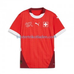 Fußballtrikot Schweiz Heim Trikot Home Euro 2024 Kurzarm für Herren