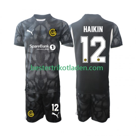 Fußballtrikot FK Bodø/Glimt Nikita Haikin 12 Torwart Heim Trikot Home 2025 Kurzarm für Kinder