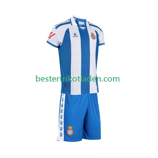 Fußballtrikot Espanyol Barcelona Heim Trikot Home 2025-2026 Kurzarm für Kinder