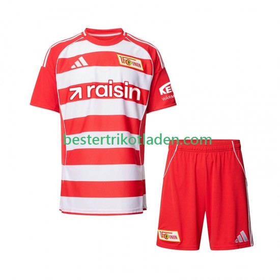 Fußballtrikot Union Berlin Heim Trikot Home 2025-2026 Kurzarm für Kinder