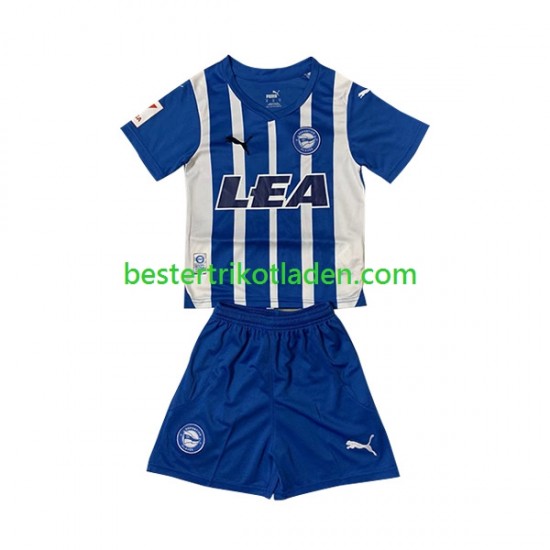 Fußballtrikot Deportivo Alaves Heim Trikot Home 2023-2024 Kurzarm für Kinder