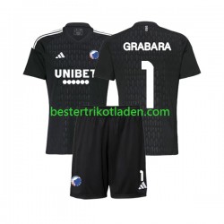Fußballtrikot FC Kopenhagen GRABARA 1 Torwart Auswärts Trikot Away 2023-2024 Kurzarm für Kinder