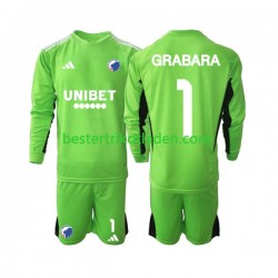 Fußballtrikot FC Kopenhagen GRABARA 1 Torwart Viertes trikot 2023-2024 Langarm für Kinder