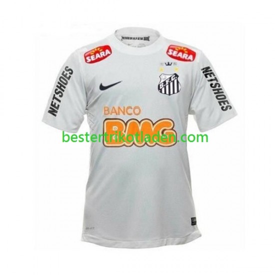 Fußballtrikot Santos -2012 Retro Heim Trikot Home 2011 Kurzarm für Herren