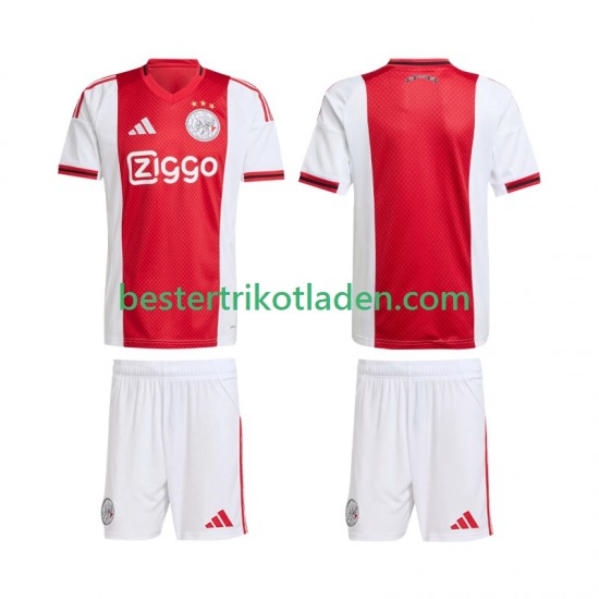 Fußballtrikot Ajax Amsterdam Heim Trikot Home 2025-2026 Kurzarm für Kinder