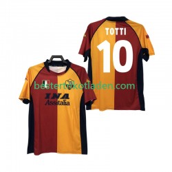 Fußballtrikot AS Rom Totti 10 2000-2001 Retro Heim Trikot Home Kurzarm für Herren