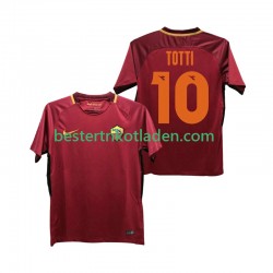 Fußballtrikot AS Rom Totti 10 2017-2018 Retro Heim Trikot Home Kurzarm für Herren