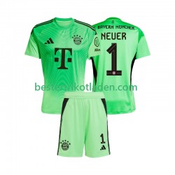 Fußballtrikot FC Bayern München Manuel Neuer 1 Torwart Heim Trikot Home 2025-2026 Kurzarm für Kinder
