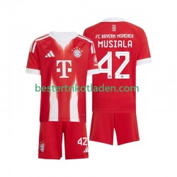 Fußballtrikot FC Bayern München Jamal Musiala 42 Heim Trikot Home 2025-2026 Kurzarm für Kinder