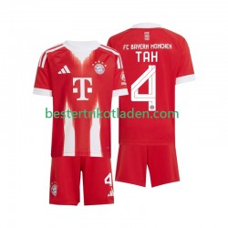 Fußballtrikot FC Bayern München Jonathan Tah 4 Heim Trikot Home 2025-2026 Kurzarm für Kinder