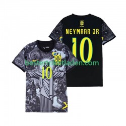 Fußballtrikot Brasilien Neymar JR 10 Cheist the Redeemer Heim Trikot Home 2024 Kurzarm für Herren