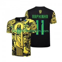 Fußballtrikot Brasilien RAPHINHA 11 Jesus Heim Trikot Home 2024 Kurzarm für Herren