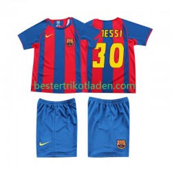 Fußballtrikot FC Barcelona Lionel Messi 10 Retro Heim Trikot Home 2004 Kurzarm für Kinder