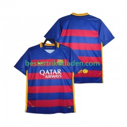 Fußballtrikot FC Barcelona 2015-2016 Retro Heim Trikot Home Kurzarm für Herren