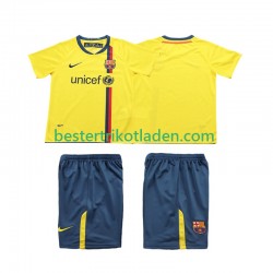 Fußballtrikot FC Barcelona 2009 Retro Auswärts Trikot Away 2008 Kurzarm für Kinder